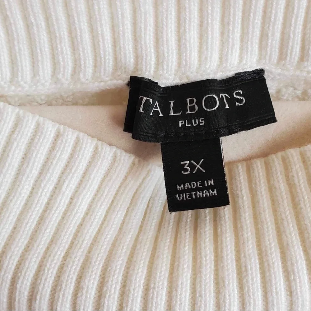 Talbots Boatneck Nautical Stripe Sweater Size 3X